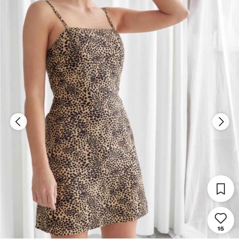 & other stories leopard print dress